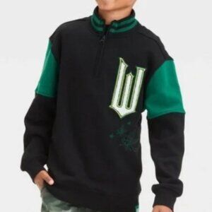 WICKED X PULLOVER SWEATSHIRT - BLACK/GREEN SIZE M KIDS - NWOT